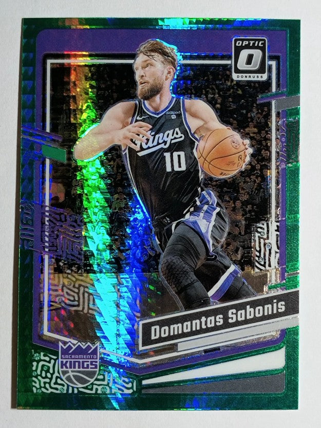 2023-24 Donruss Optic Hyper Green #142 Domantas Sabonis