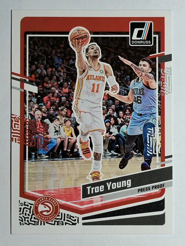 2023-24 Donruss Press Proof Silver #15 Trae Young