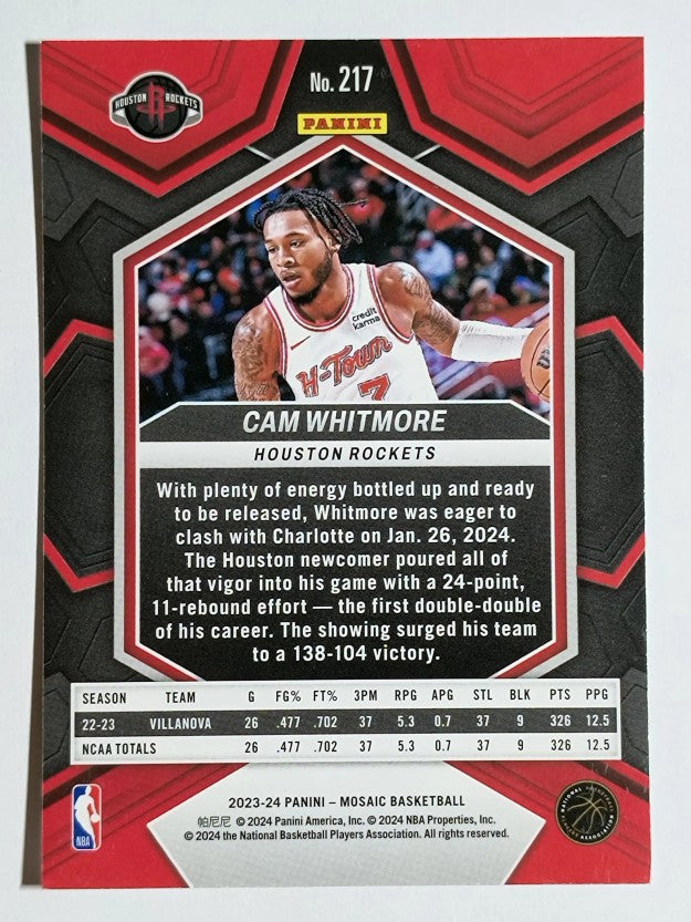 2023-24 Panini Mosaic #217 Cam Whitmore RC