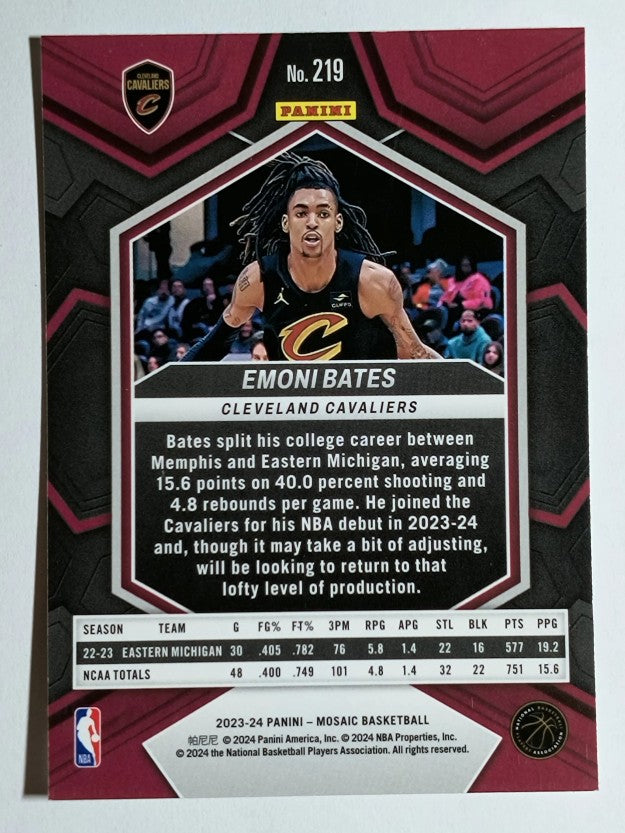 2023-24 Panini Mosaic #219 Emoni Bates RC