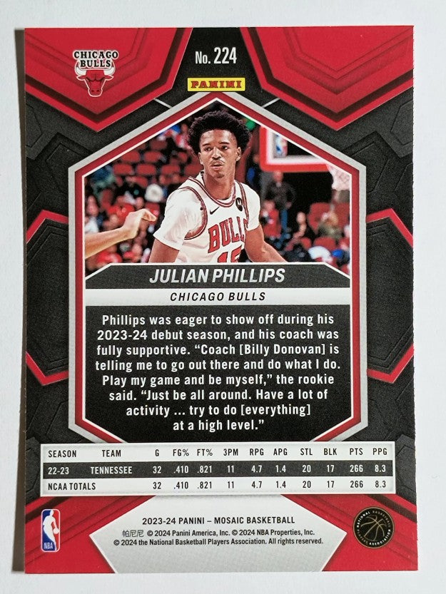 2023-24 Panini Mosaic #224 Julian Phillips RC