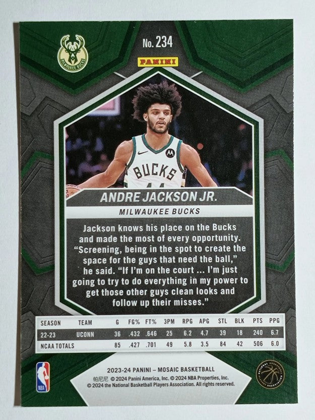 2023-24 Panini Mosaic #234 Andre Jackson Jr. RC