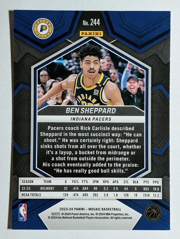 2023-24 Panini Mosaic #244 Ben Sheppard RC