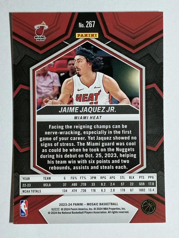 2023-24 Panini Mosaic #267 Jaime Jaquez Jr./NBA Debut