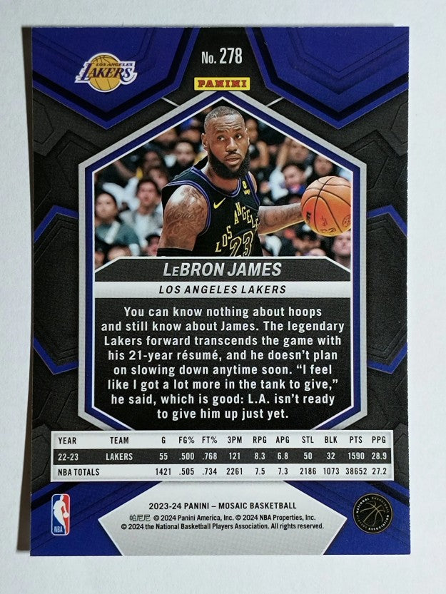 2023-24 Panini Mosaic #278 LeBron James/City Edition