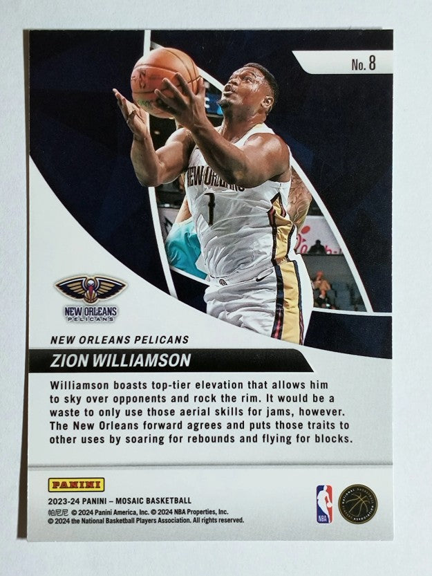 2023-24 Panini Mosaic Elevate #8 Zion Williamson