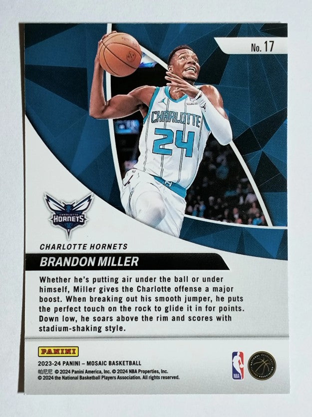 2023-24 Panini Mosaic Elevate #17 Brandon Miller