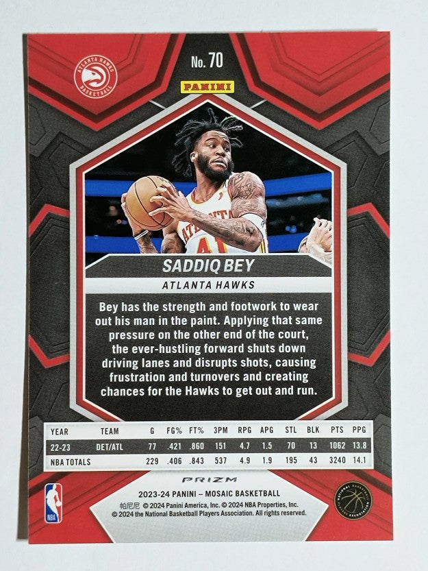 2023-24 Panini Mosaic Mosaic #70 Saddiq Bey