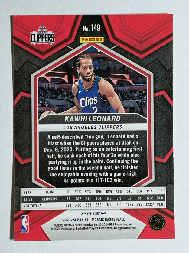 2023-24 Panini Mosaic Mosaic #149 Kawhi Leonard