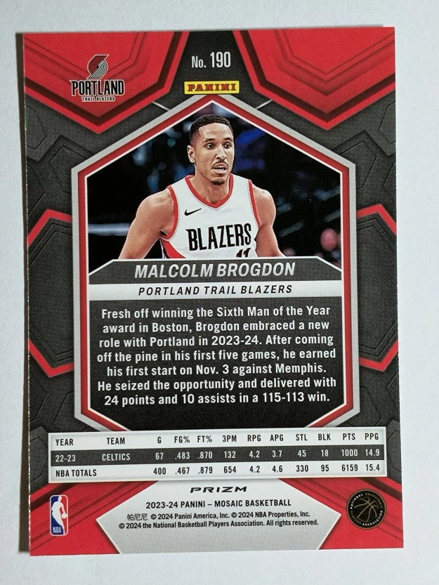 2023-24 Panini Mosaic Mosaic #190 Malcolm Brogdon