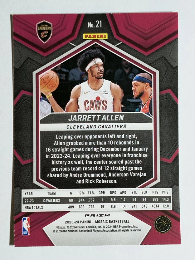 2023-24 Panini Mosaic Mosaic Green #21 Jarrett Allen