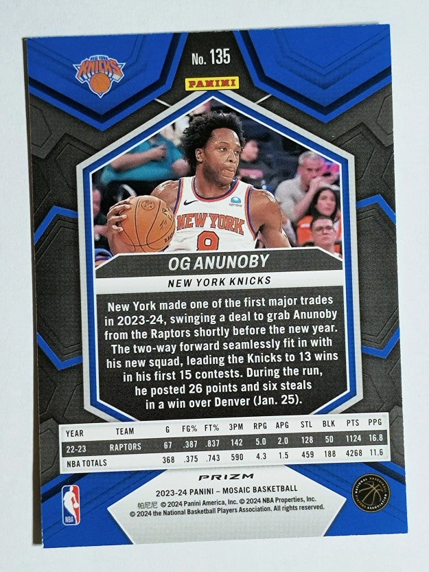 2023-24 Panini Mosaic Mosaic Green #135 OG Anunoby