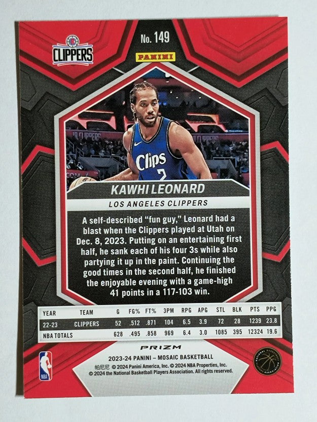 2023-24 Panini Mosaic Mosaic Green #149 Kawhi Leonard