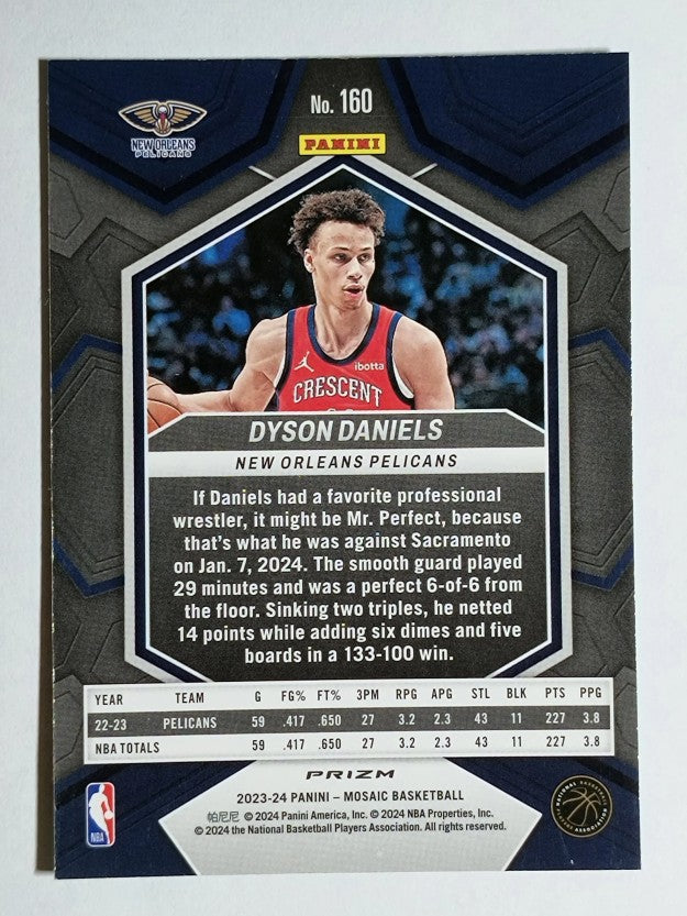 2023-24 Panini Mosaic Mosaic Green #160 Dyson Daniels