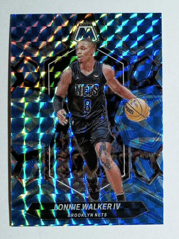 2023-24 Panini Mosaic Mosaic Reactive Blue #178 Lonnie Walker IV