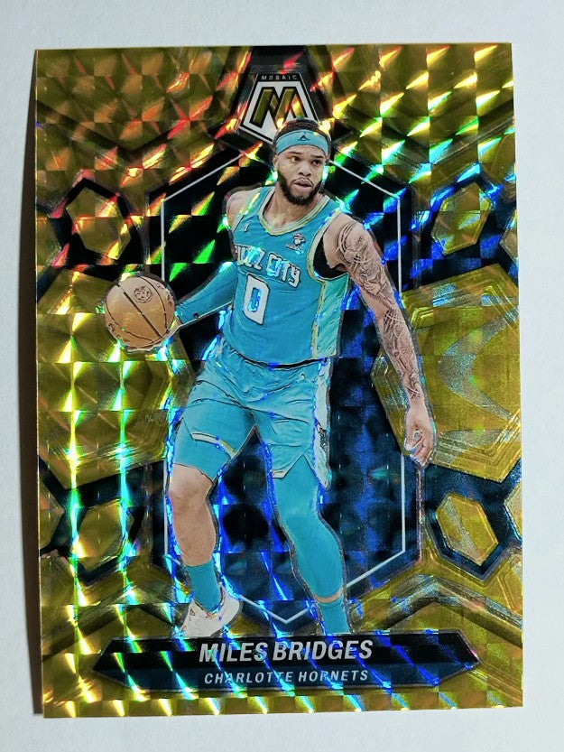 2023-24 Panini Mosaic Mosaic Reactive Yellow #108 Miles Bridges