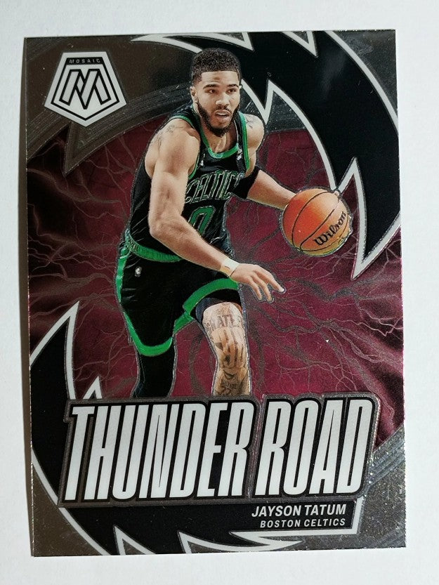 2023-24 Panini Mosaic Thunder Road #15 Jayson Tatum