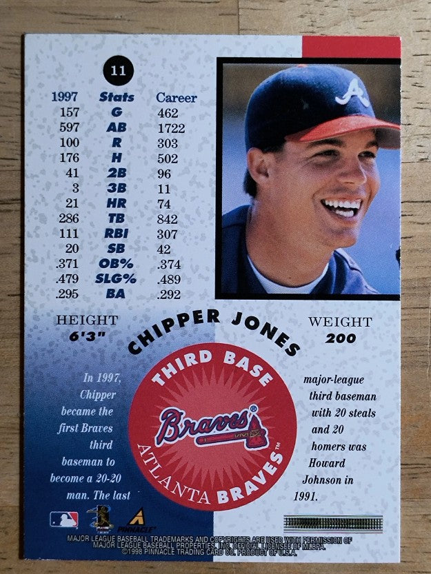 1998 Pinnacle Mint Bronze #11 Chipper Jones