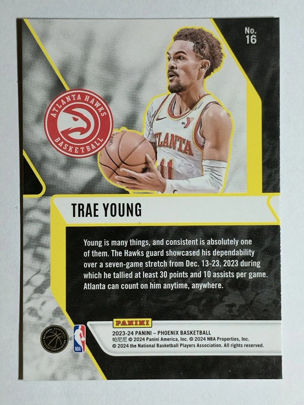 2023-24 Panini Phoenix Fade To Black #16 Trae Young