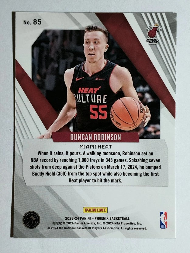 2023-24 Panini Phoenix Teal Lazer #85 Duncan Robinson