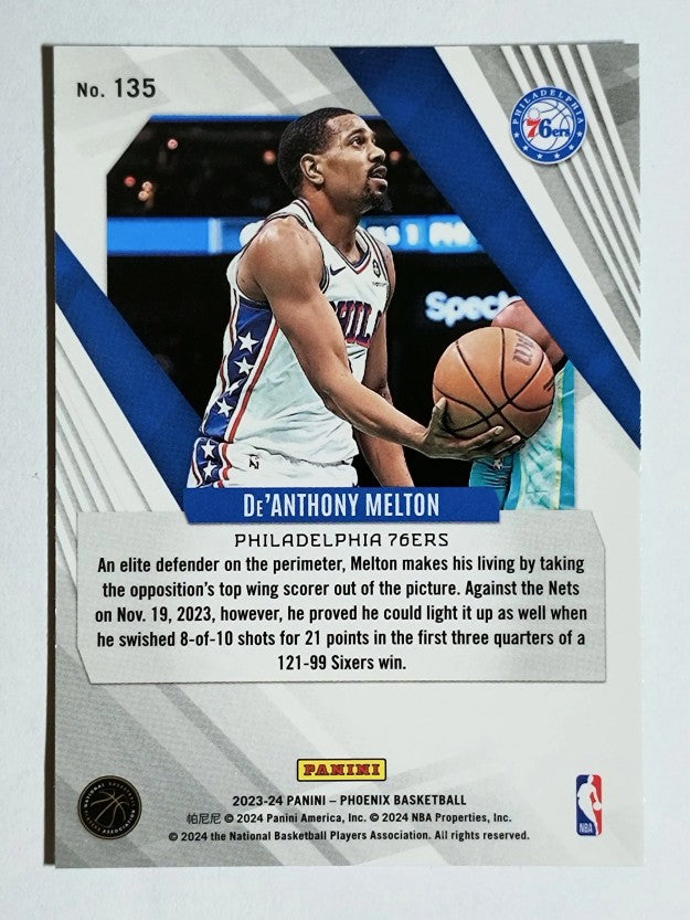 2023-24 Panini Phoenix Teal Lazer #135 De'Anthony Melton