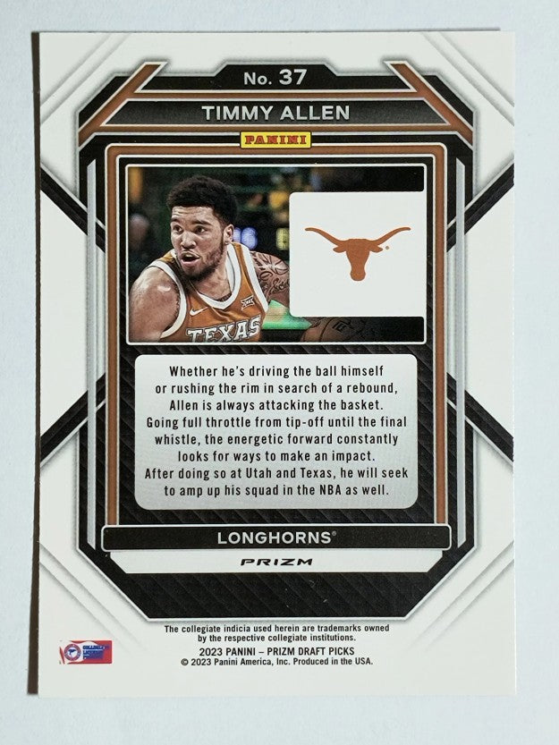 2023-24 Panini Prizm Draft Picks Prizms Purple Wave #37 Timmy Allen