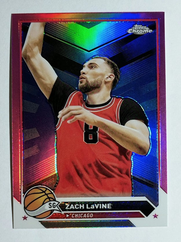 2023-24 Topps Chrome Pink Refractors #55 Zach LaVine
