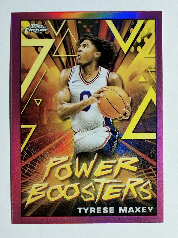 2023-24 Topps Chrome Power Boosters Pink Refractors #PB15 Tyrese Maxey