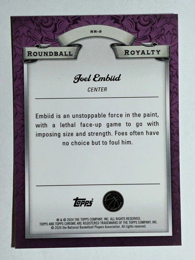 2023-24 Topps Chrome Roundball Royalty #RR9 Joel Embiid