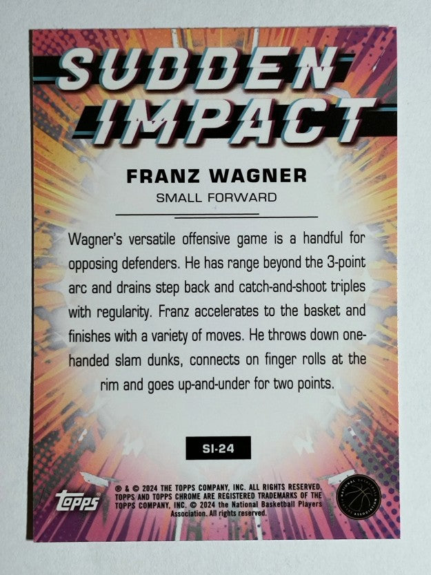 2023-24 Topps Chrome Sudden Impact #SI24 Franz Wagner