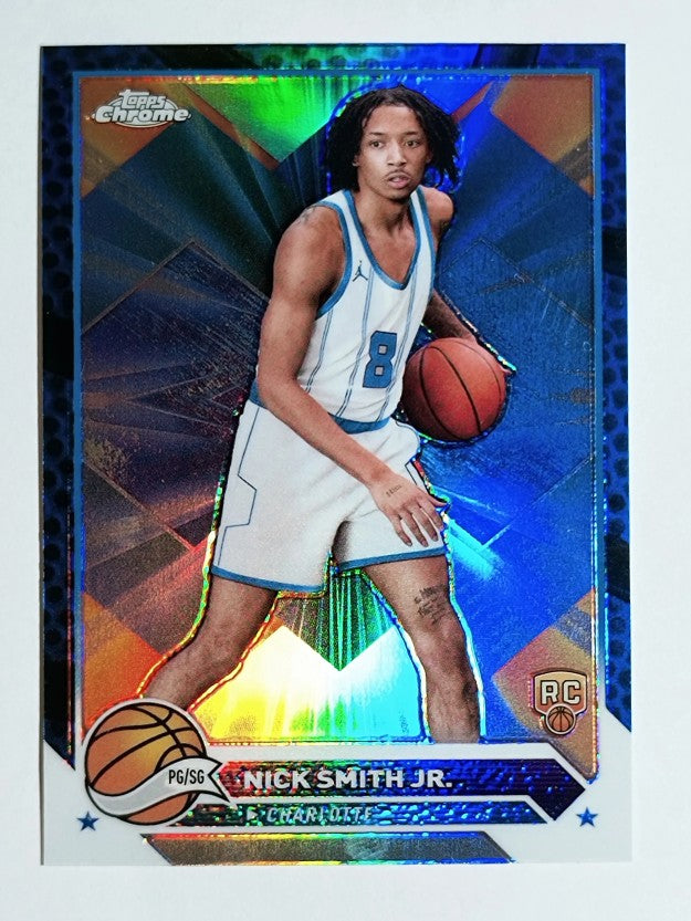 2023-24 Topps Chrome Blue Basketball Refractors #86 Nick Smith Jr.