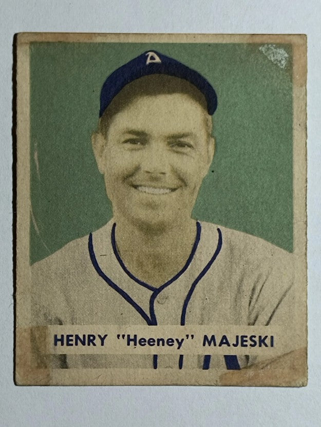 1949 Bowman #127B Hank Majeski/Name in print on back (VG)