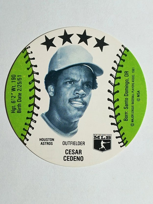 1981 MSA Mini Discs #8 Cesar Cedeno