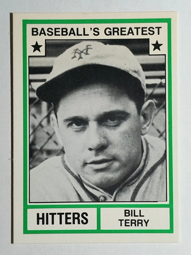 1982 TCMA Greatest Hitters #21 Bill Terry