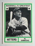 1982 TCMA Greatest Hitters #26 Al Simmons