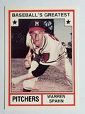 1982 TCMA Greatest Pitchers #7 Warren Spahn