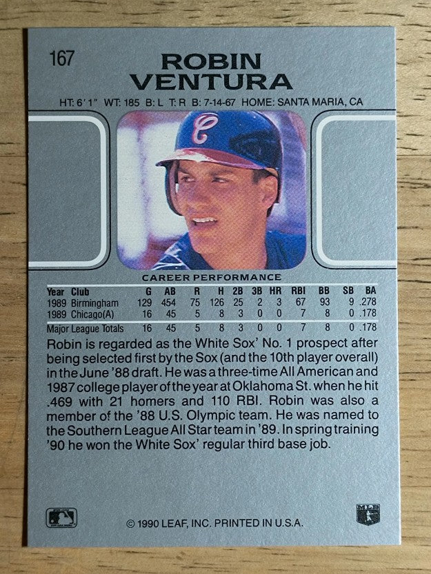 1990 Leaf #167 Robin Ventura