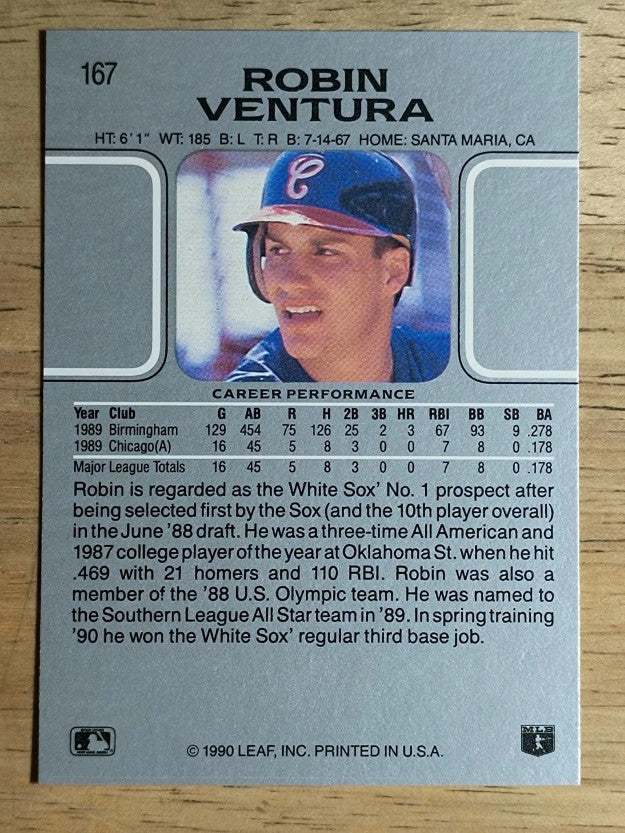 1990 Leaf #167 Robin Ventura