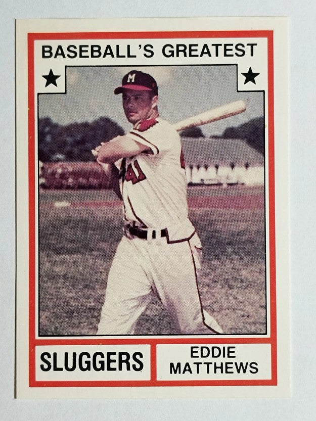 1982 TCMA Greatest Sluggers #7 Eddie Matthews