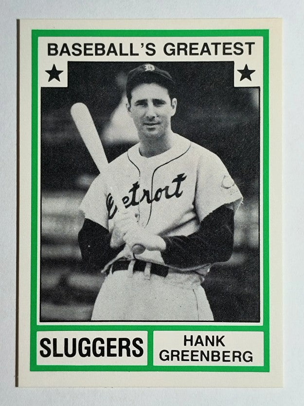 1982 TCMA Greatest Sluggers #27 Hank Greenberg
