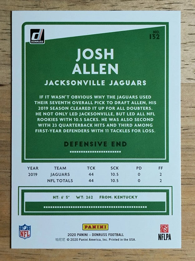 2020 Donruss #132 Josh Allen