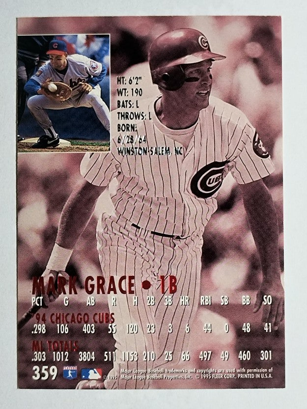 1995 Ultra #359 Mark Grace