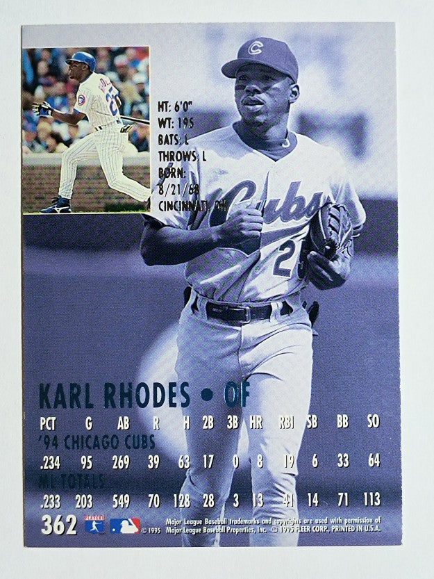 1995 Ultra #362 Karl Rhodes