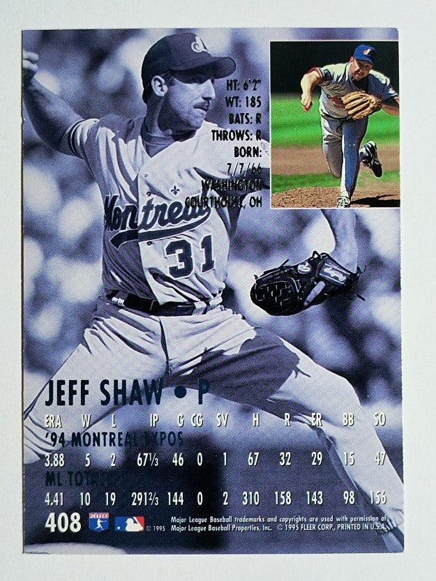 1995 Ultra #408 Jeff Shaw