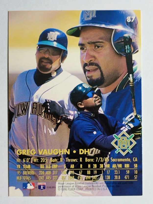 1996 Ultra #87 Greg Vaughn