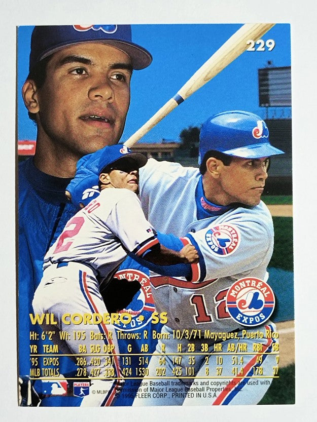 1996 Ultra #229 Wil Cordero