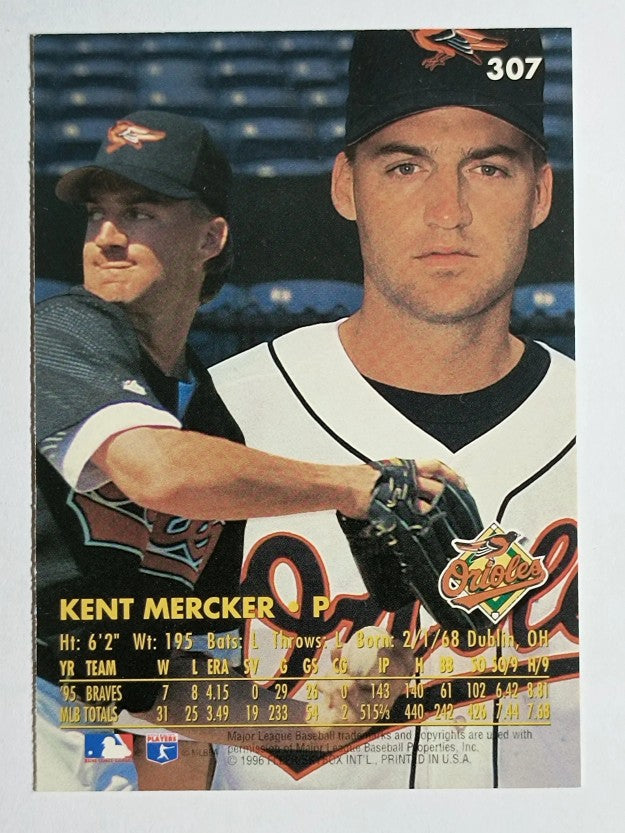 1996 Ultra #307 Kent Mercker
