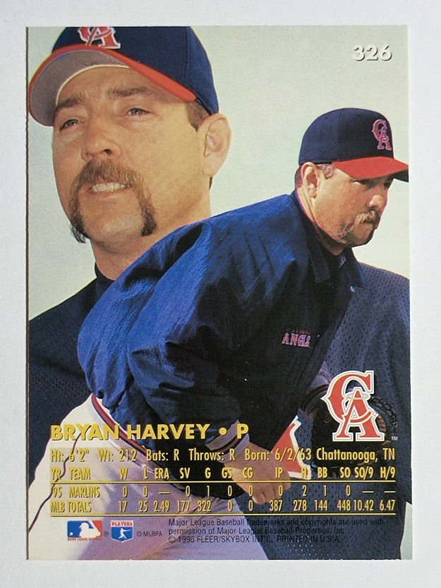 1996 Ultra #326 Bryan Harvey