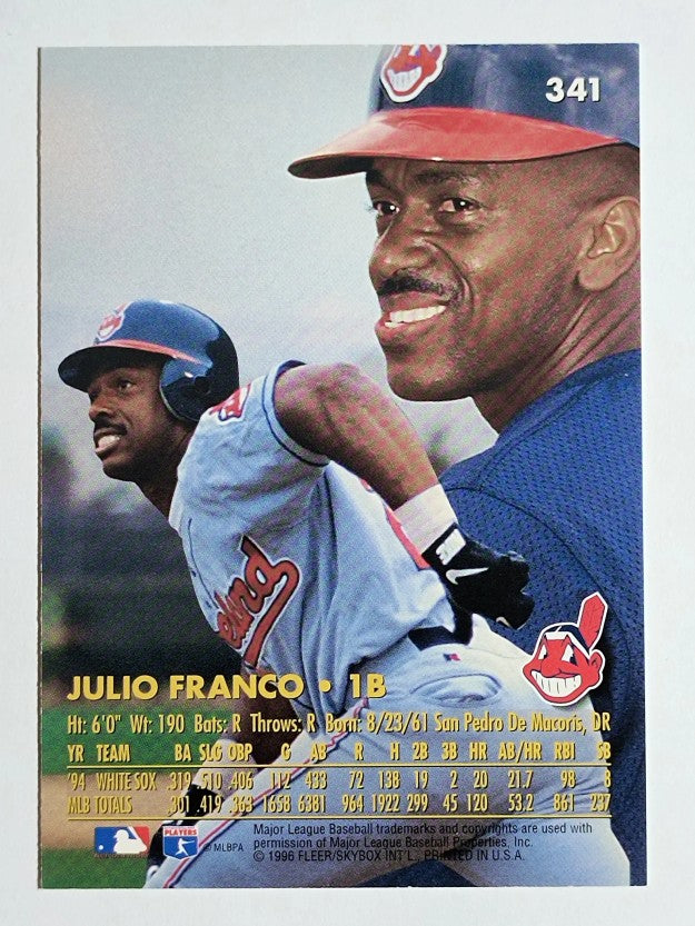 1996 Ultra #341 Julio Franco