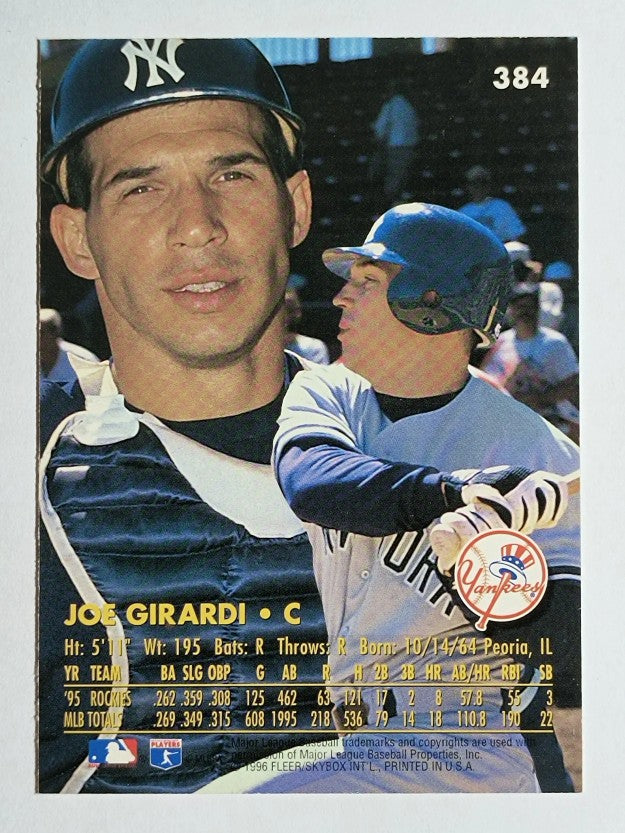1996 Ultra #384 Joe Girardi